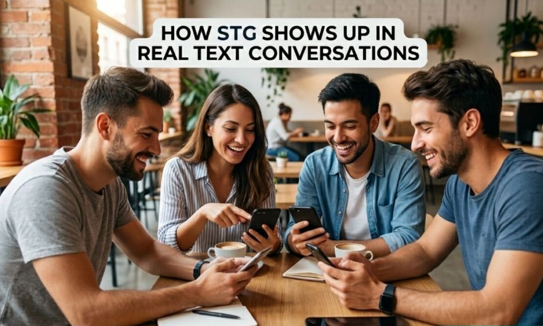 Examples of STG used in real text conversations on a smartphone messaging app chat screen