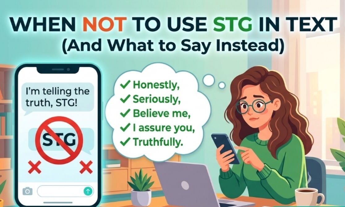 Person choosing appropriate words for a professional text conversation