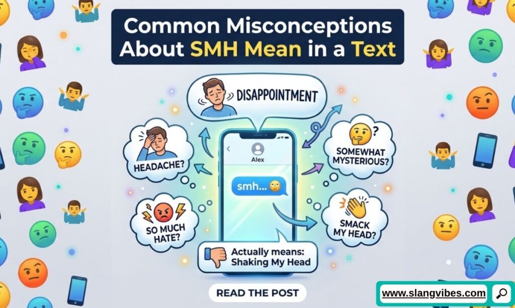Common misconceptions about SMH Mean in a Text explained with texting slang examples and social media chat context