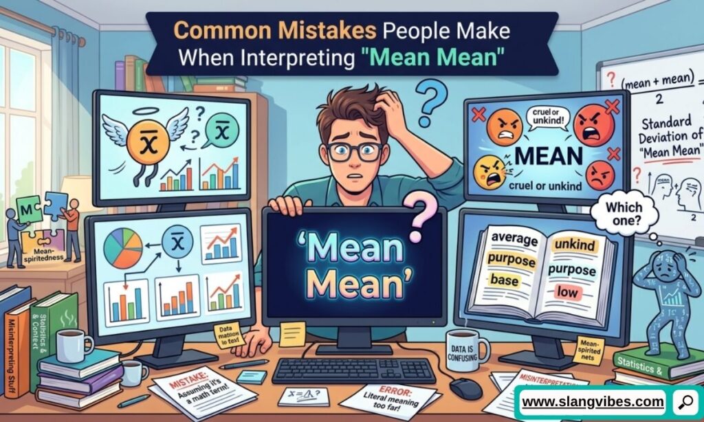 Person looking confused at mean mean text message on phone making common misinterpretation mistake