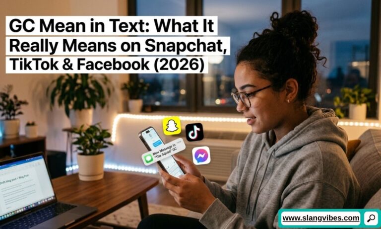 GC Mean in Text explained with Group Chat examples on Snapchat, TikTok, and Facebook messaging apps (2026)
