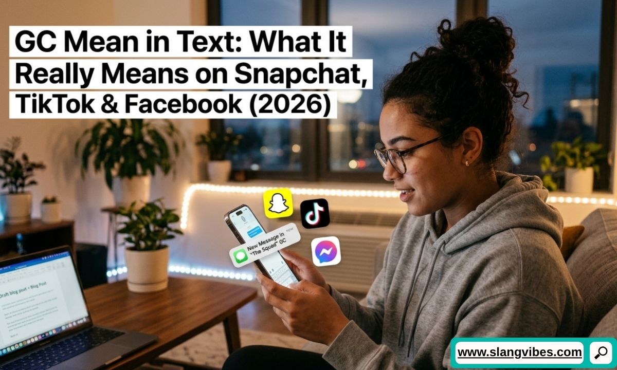 GC Mean in Text explained with Group Chat examples on Snapchat, TikTok, and Facebook messaging apps (2026)