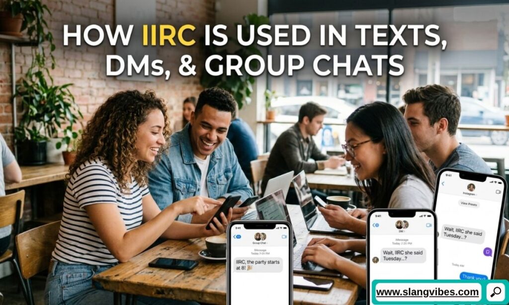 IIRC meaning in text used in smartphone DMs and group chat conversations between friends online