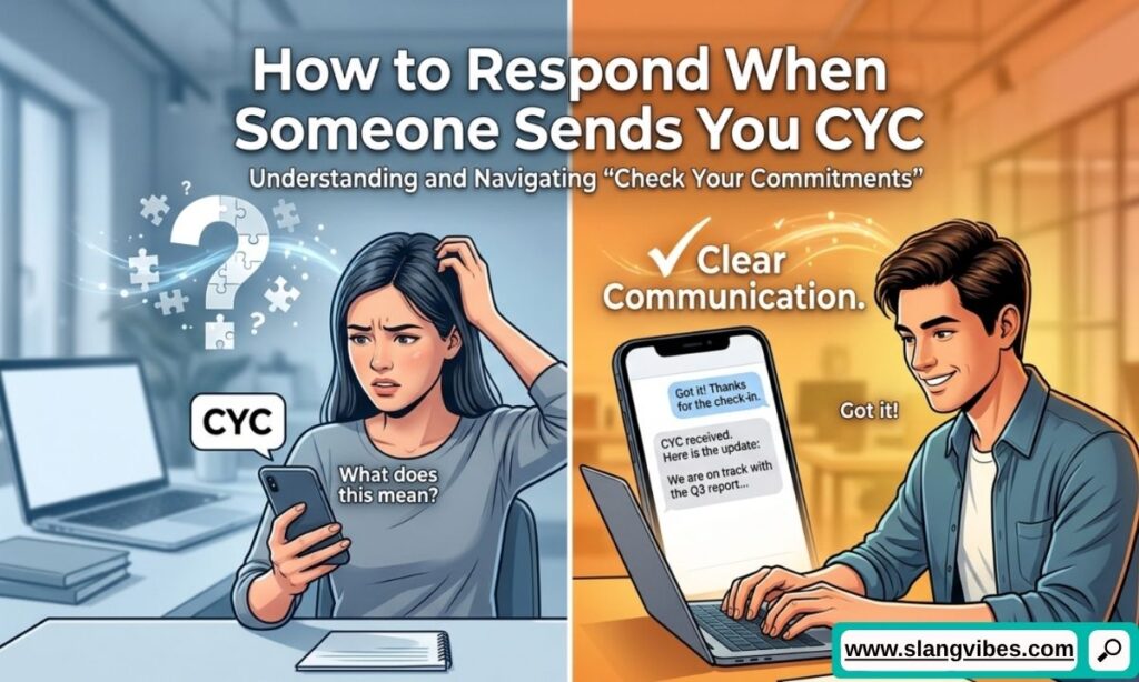 How to respond to CYC in text messages with examples of replies to “See You Cutie” slang in chats and social media