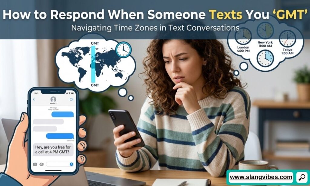 How to respond when someone texts you GMT with texting replies and chat conversation examples