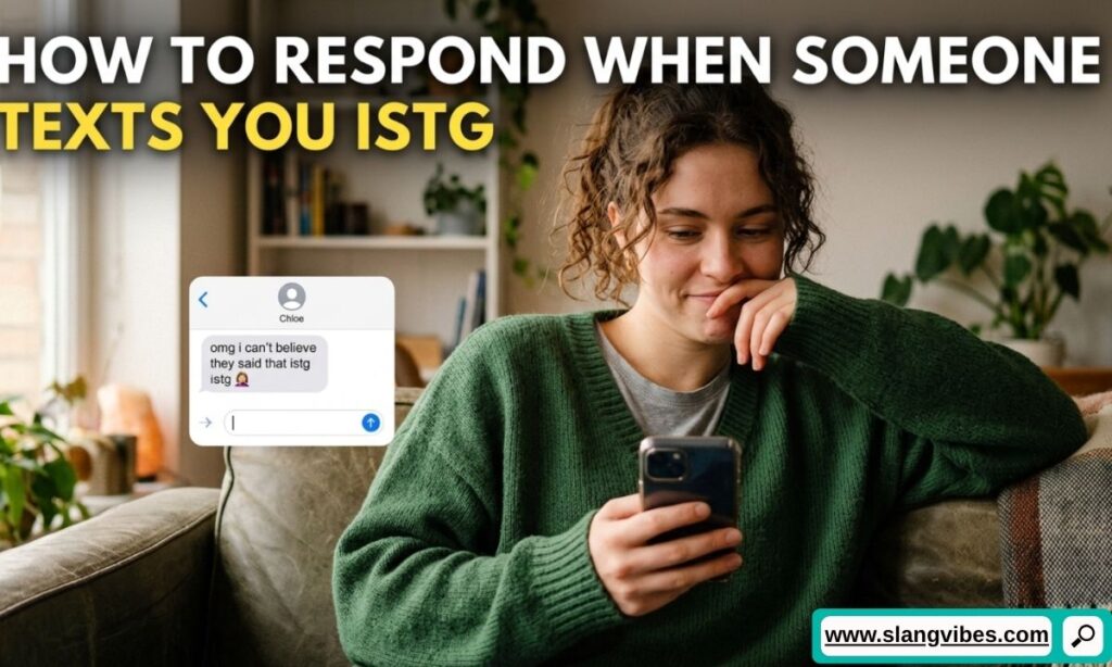How to respond when someone texts ISTG with chat reply examples in texting conversations
