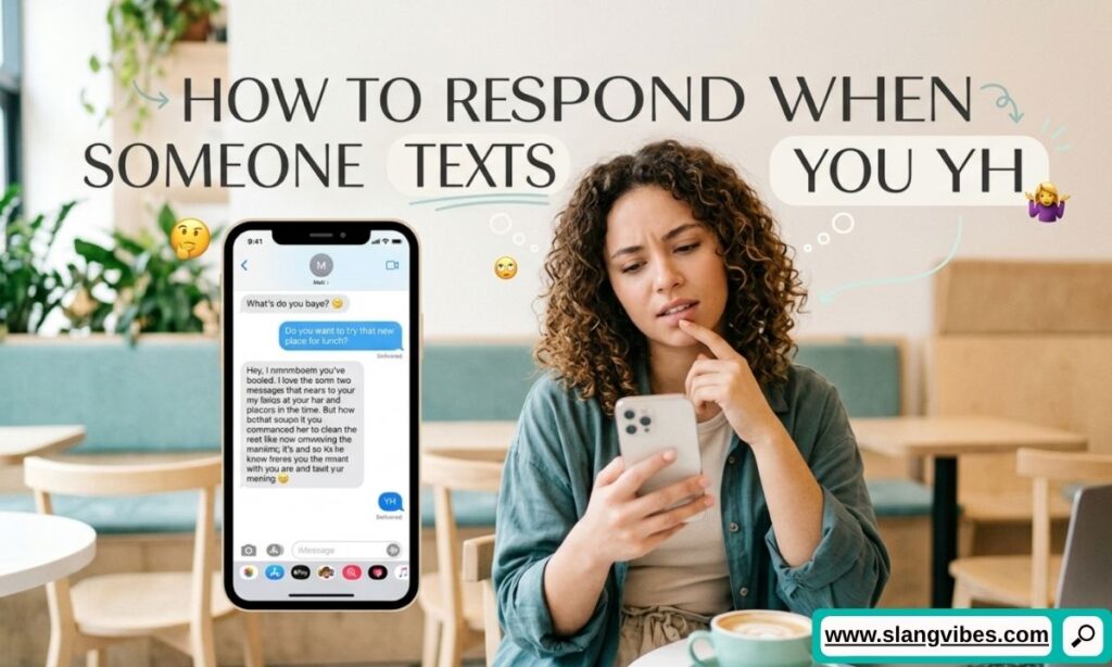 How to respond when someone texts YH in a chat conversation on WhatsApp, Instagram, or Snapchat