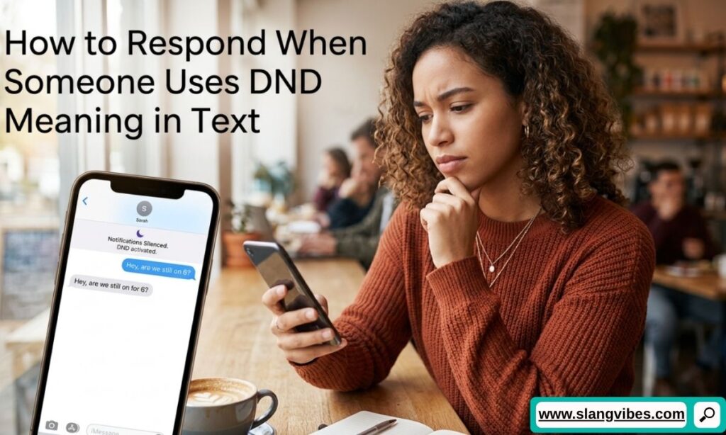 How to respond when someone uses DND meaning in text in a chat conversation on social media or messaging apps
