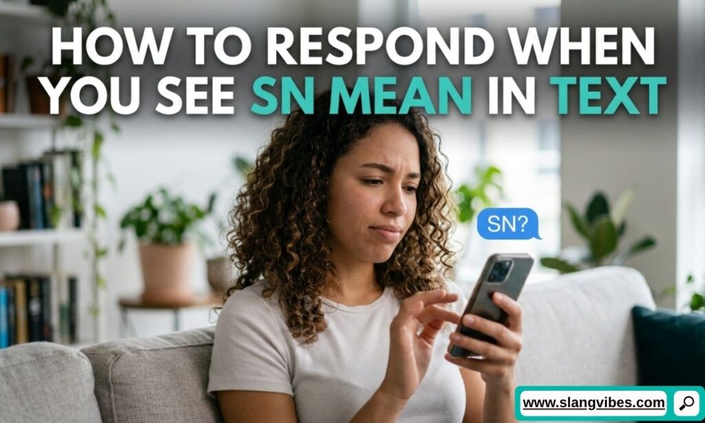 How to respond when you see SN Mean in Text messages on Snapchat, TikTok, Instagram, and chats