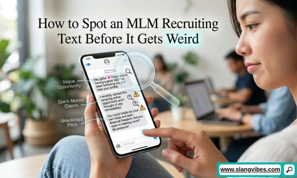 How to spot MLM recruiting text in messages before it becomes suspicious or unusual in chat conversations