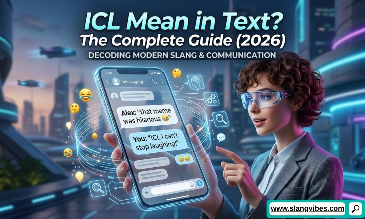 ICL Mean in Text explained with chat examples, texting slang, and social media meanings for TikTok, Snapchat, and WhatsApp.