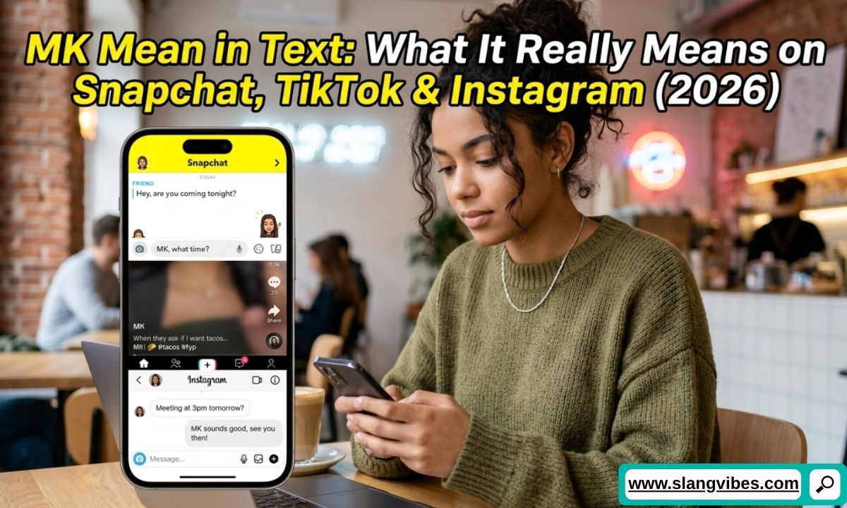 MK Mean in Text explained on Snapchat, TikTok, Instagram, and WhatsApp with texting examples and slang meanings