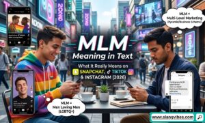 MLM Meaning in Text explained on Snapchat, TikTok, and Instagram with texting examples and social media slang