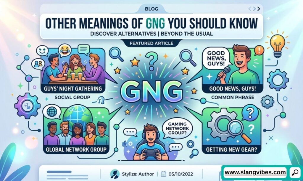 Other meanings of GNG in text messages and social media slang explained with chat examples and internet abbreviations