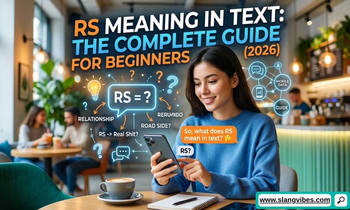 RS meaning in text explained with phone chat bubbles and slang guide