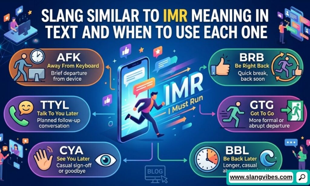 IMR meaning in text compared with similar texting slang and acronyms used in online conversations