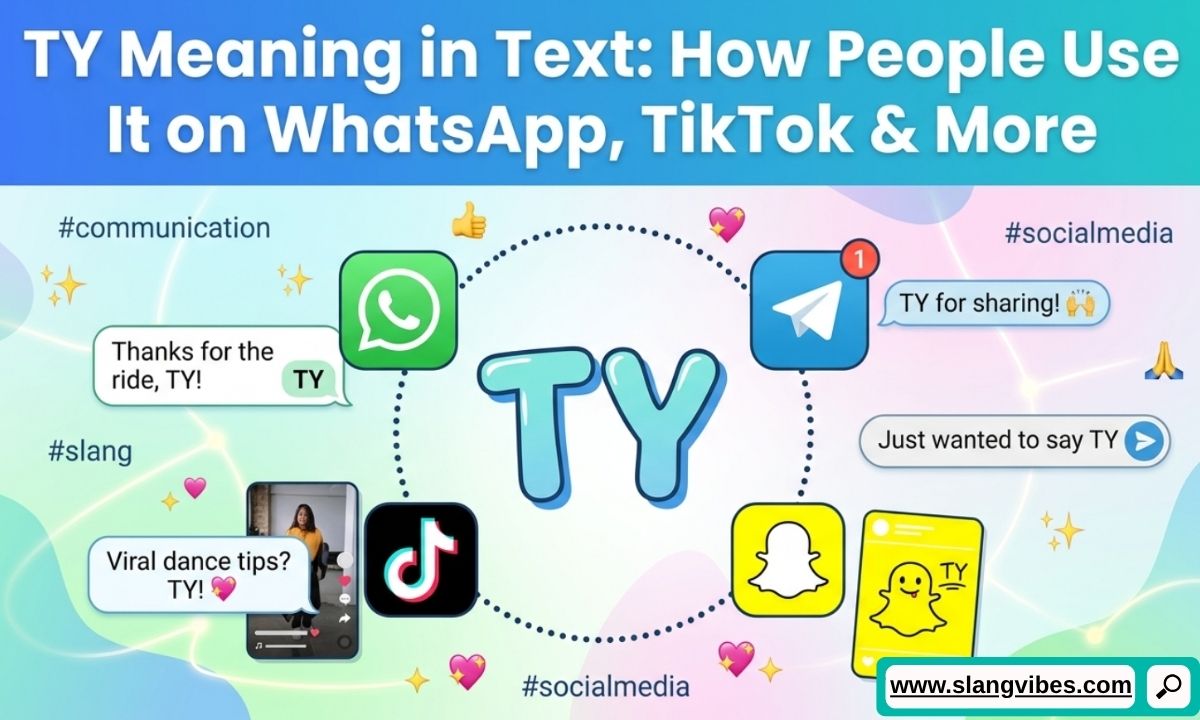 TY meaning in text explained on WhatsApp, TikTok and social media chat showing quick thank you abbreviation usage
