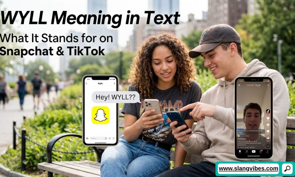 WYLL meaning in text on Snapchat and TikTok shown in a social media chat conversation