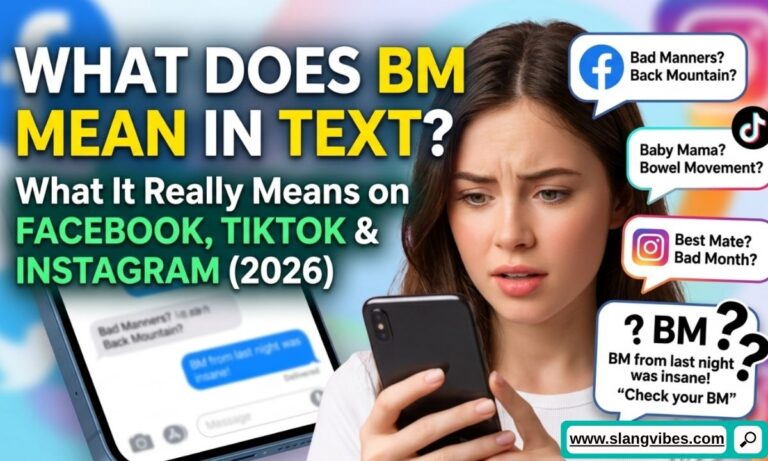 What Does BM Mean in Text on Facebook, TikTok, and Instagram with chat examples and social media slang explained.