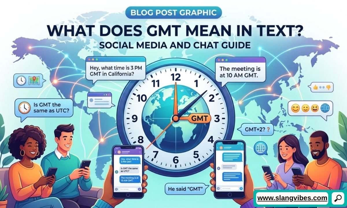 What Does GMT Mean in Text on social media chats with messaging app conversation examples