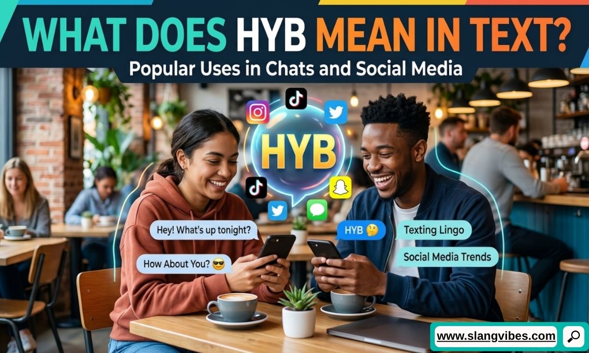 What Does HYB Mean in Text message conversation on social media chat app with slang abbreviation explanation