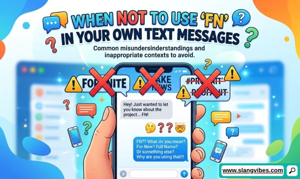 When not to use FN in text messages explained with chat etiquette, slang usage, and communication mistakes guide