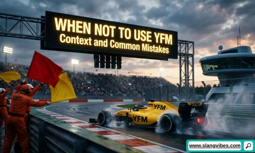 When not to use YFM in text messages showing common texting mistakes and inappropriate social media usage