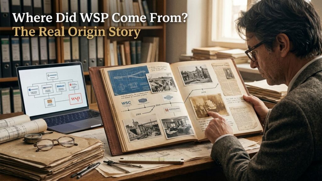 Origin story of WSP texting slang shown through evolution of chat abbreviations on a vintage phone screen