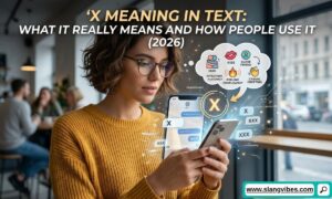X meaning in text shown in a smartphone chat conversation with social media messaging examples
