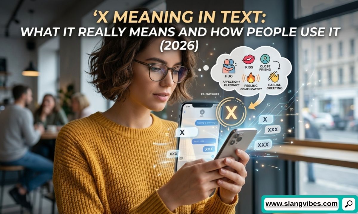 X meaning in text shown in a smartphone chat conversation with social media messaging examples