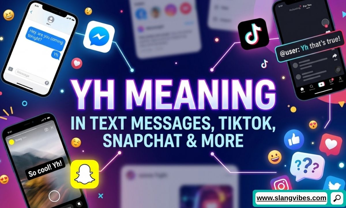 YH meaning in text messages shown in WhatsApp, TikTok, Snapchat, and social media chat conversations
