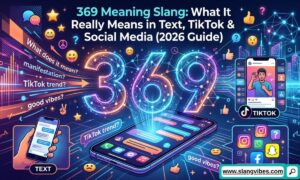 369 Meaning Slang explained with texting, TikTok, Snapchat, and social media examples in a modern digital conversation.