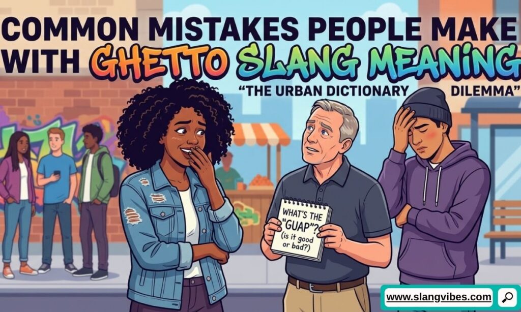 Common mistakes people make with ghetto slang meaning, including incorrect usage, context, and modern slang examples.