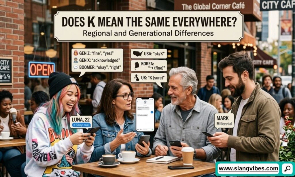 Regional and generational differences in K meaning across Gen Z, Millennials, and texting culture