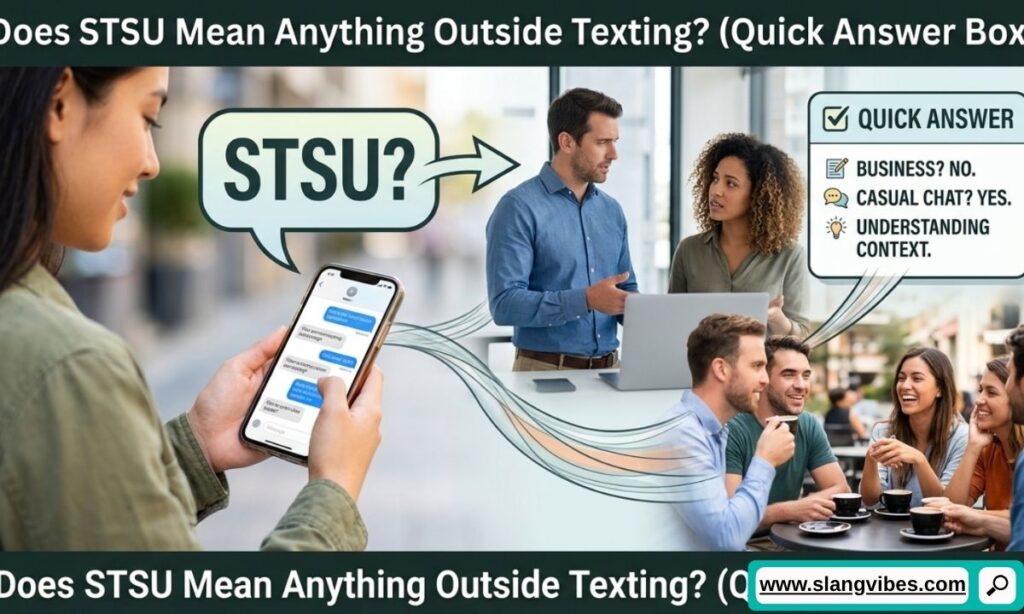 Does STSU mean anything outside texting? Quick answer explaining STSU in chat, social media, and other contexts