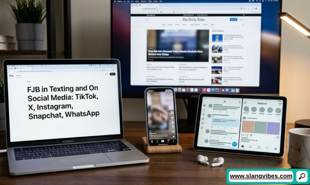 FJB in texting and social media platforms including TikTok, X, Instagram, Snapchat, and WhatsApp explained with examples.