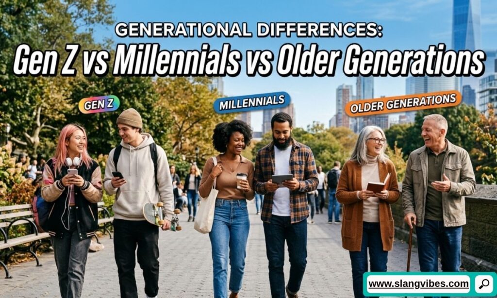 Gen Z vs Millennials vs older generations using different slang for looking good and stylish compliments