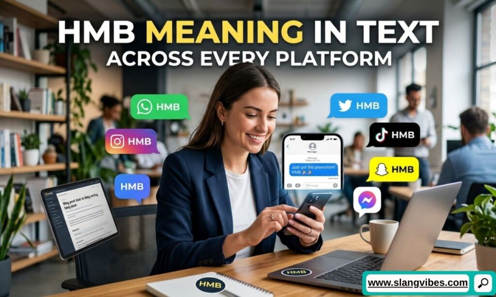 HMB meaning in text across TikTok, Snapchat, Instagram, WhatsApp, and online messaging platforms