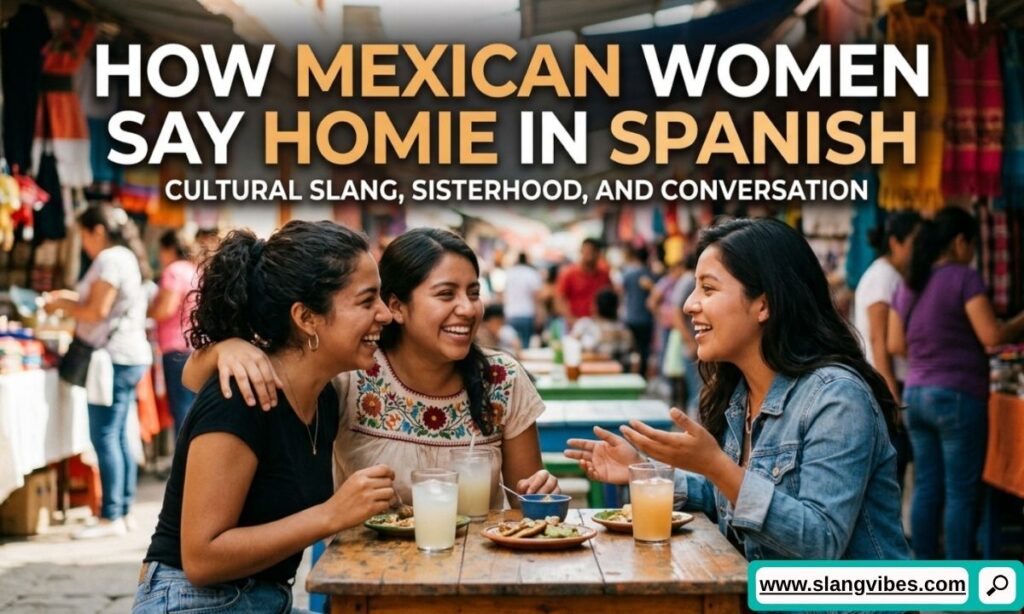Mexican women using Spanish slang for homie with friendly nicknames and everyday Mexican expressions.