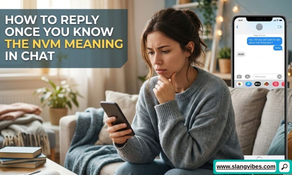 How to reply to NVM in chat with polite response examples for WhatsApp, TikTok, Snapchat, and text messages