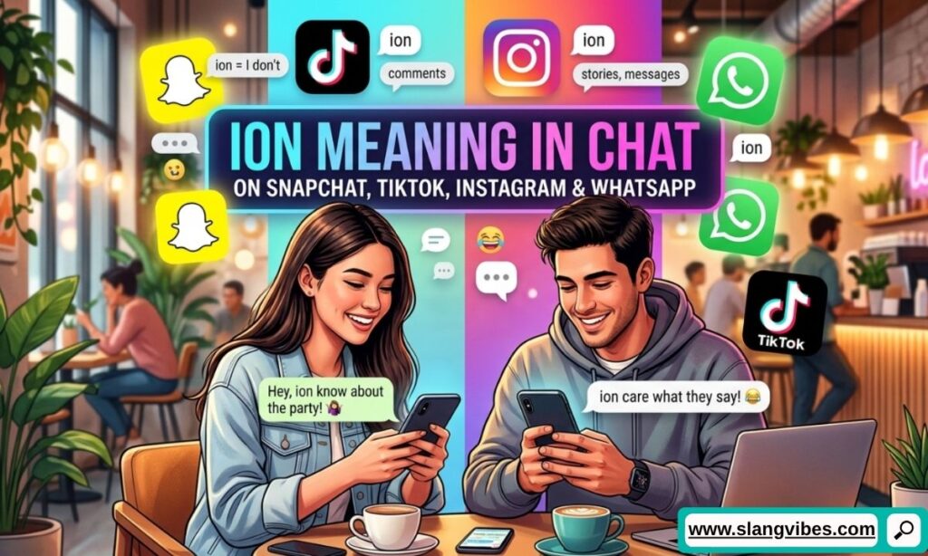 Ion Meaning in Chat on Snapchat, TikTok, Instagram, and WhatsApp with real texting examples and social media slang.