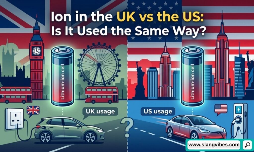 Ion in the UK vs the US explained with texting slang differences, chat examples, and social media usage comparison.