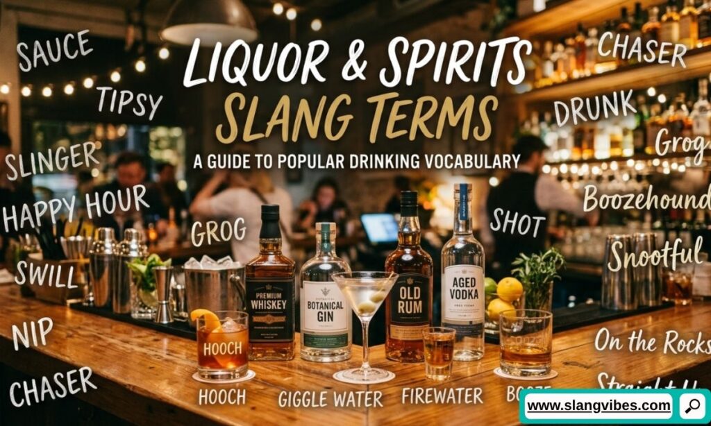 Liquor and spirits slang terms with whiskey, vodka, rum, tequila, and alcohol nicknames explained