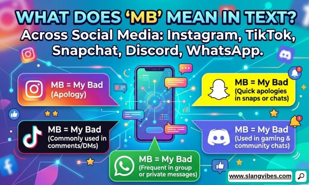 MB meaning in text across Instagram, TikTok, Snapchat, Discord, and WhatsApp with real chat examples and slang usage.
