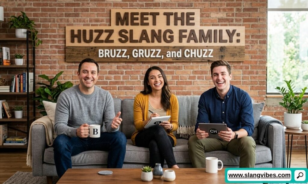 Huzz slang family including Bruzz, Gruzz, and Chuzz explained with Gen Z internet slang meanings