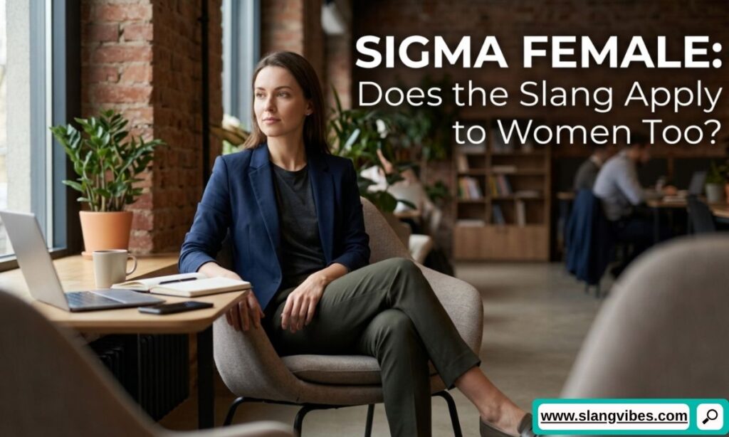 Sigma female meaning explained with confident independent woman, Gen Z slang, and social media examples