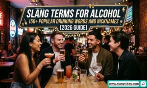 Slang terms for alcohol with popular drinking words, liquor nicknames, beer slang, and cocktail slang explained
