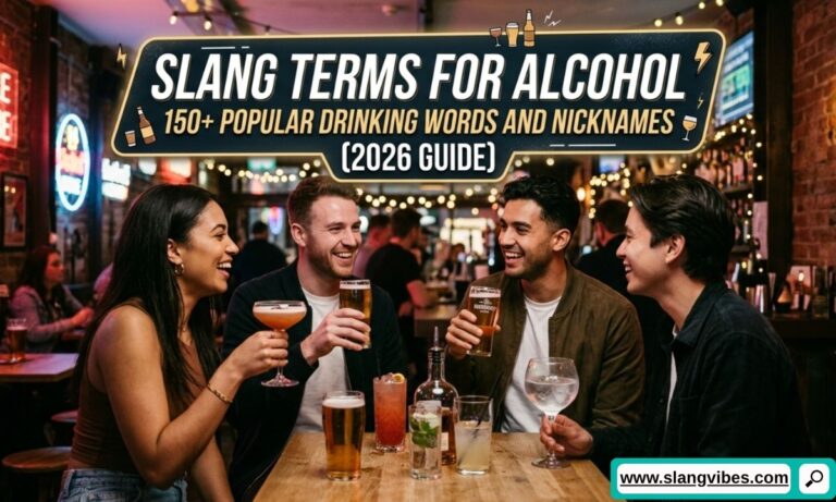 Slang terms for alcohol with popular drinking words, liquor nicknames, beer slang, and cocktail slang explained