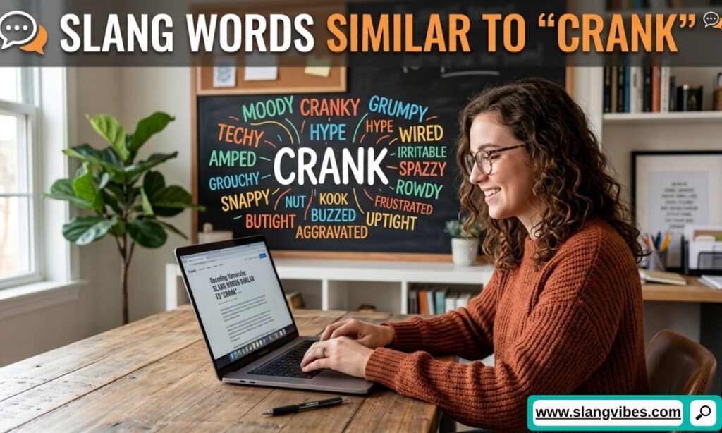 Slang words similar to crank including hype, lit, turnt, amped, and pumped used in Gen Z conversations