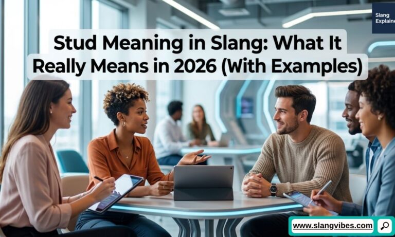Stud meaning in slang explained with confident man, Gen Z text examples, and social media chat context (2026)